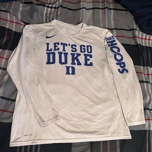 Nike duke basketball hoops long sleeve tee size xl